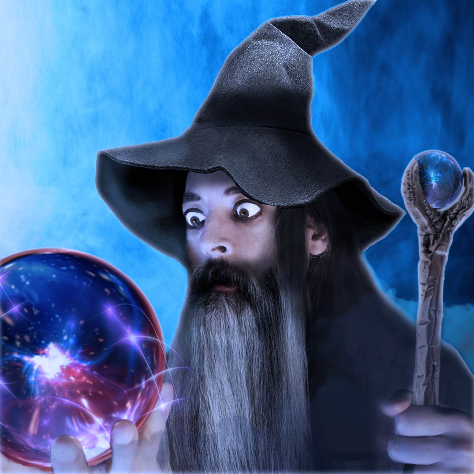 Mike dressed as a wizard